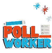 Lcv Sign Up To Be A Poll Worker Sticker - Lcv Sign Up To Be A Poll Worker Poll Monitor Stickers
