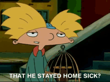 He Stayed Home Sick? GIF - Home Sick Hey Arnold Stayed Home Sick GIFs