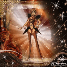 a picture of a girl with the word blingee on the bottom right