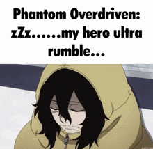 a picture of a person with a hoodie on that says phantom overdriven