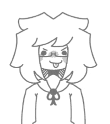 a black and white drawing of a person wearing glasses and a bow tie .