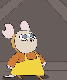 a cartoon of a mouse with the words oohhhh written above it