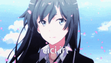 a picture of a girl with the words " cici.irl " on the bottom