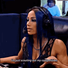 Sasha Banks Im Just Scouting My Competition GIF - Sasha Banks Im Just Scouting My Competition Commentary GIFs