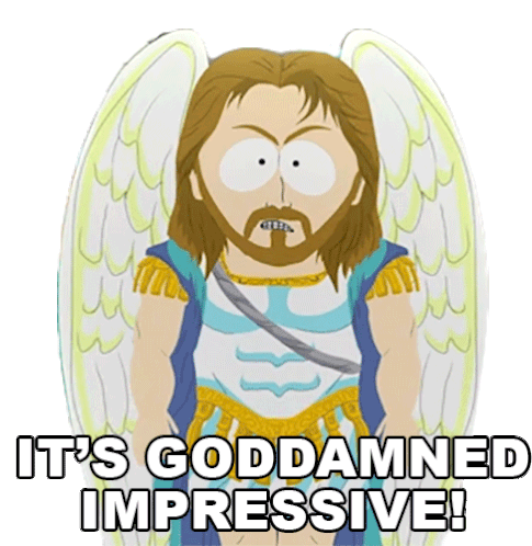 Its Goddammed Impressive Archangel Michael Sticker - Its Goddammed Impressive Archangel Michael South Park Stickers
