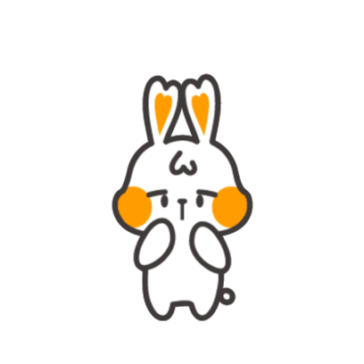White Rabbit Sticker - White Rabbit Heart Stickers