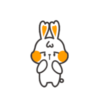 White Rabbit Sticker - White Rabbit Heart Stickers