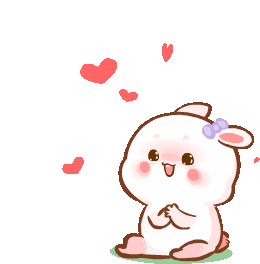 Hearts Bunny Sticker - Hearts Bunny Stickers