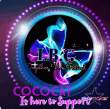 a logo that says ibg together we raised and cococat is here to support