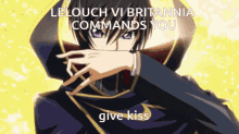 Give Kiss Now GIF - Give Kiss Now Lelouch GIFs
