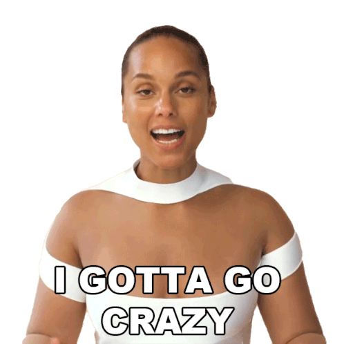 I Gotta Go Crazy Alicia Keys Sticker - I Gotta Go Crazy Alicia Keys Bustle Stickers