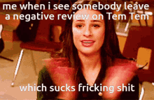a woman with a negative review on tem tem