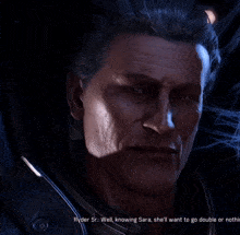 ryder sr. well is talking to sara in a video game