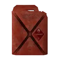 a red container that says kraftstoff 20l feuergefährlich on it