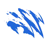 a blue brush stroke on a white background looks like a wave