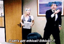 The Office Lets Get Ethical GIF - The Office Lets Get Ethical Exercise GIFs