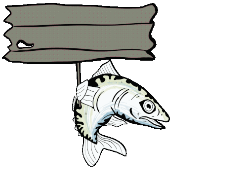 Eau Large Fish Sticker - Eau Large Fish Poisson Stickers