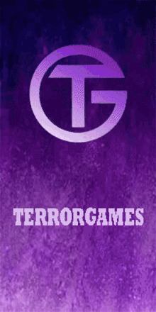 a purple background with terrorgames written in white