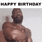a man with a beard is shown with the words happy birthday behind him