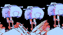 a cartoon drawing of a robot with the letter t on the bottom