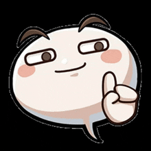 a cartoon character giving a thumbs up with a speech bubble