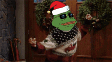 Christmas Pepe GIF - Christmas Pepe Dance GIFs