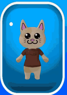 a cat wearing a brown shirt and a mustache