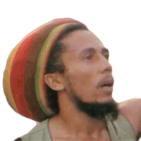 Stare Bob Marley Sticker - Stare Bob Marley Gaze Stickers