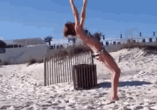   GIF - Somersault Back Flip Beach GIFs