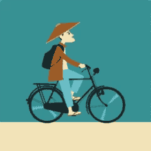bicycle cycling cycle strolling animasi santai