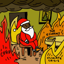This Is Not Fine Santa GIF