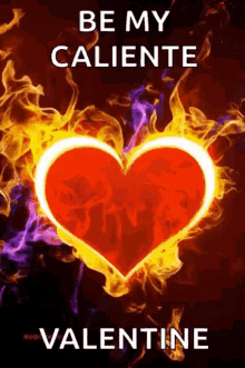 flaming heart burning love valentine