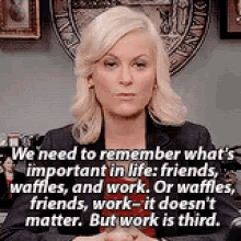 Parks And Rec Waffles GIF - Parks And Rec Waffles Important GIFs