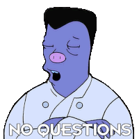 No Questions Elzar Sticker - No Questions Elzar Futurama Stickers