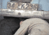 a license plate with 34 ek236 on it