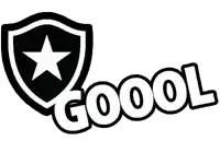 a black and white logo with a shield and a star and the word goool .