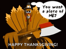 Happy Thanksgiving You Want A Piece Of Me GIF - Happy Thanksgiving You Want A Piece Of Me GIFs