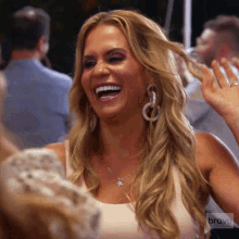 Laughing Jackie Goldschneider GIF - Laughing Jackie Goldschneider Real Housewives Of New Jersey GIFs