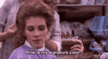 julia roberts pink signature color hair