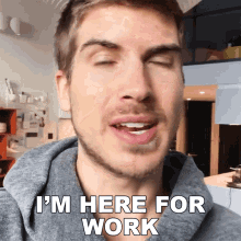 Im Here For Work Joey Graceffa GIF - Im Here For Work Joey Graceffa Working GIFs
