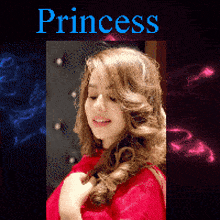 a picture of a girl with the word princess on the top