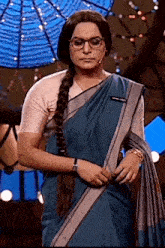 Crossdresser Woman In Saree GIF