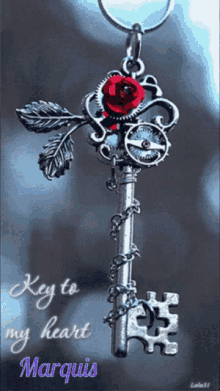 love key key to my heart marquis rose