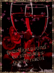 wine hearts love roses pleasant evening