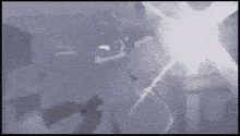 a black and white photo of a person 's face with a light coming out of it