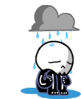 Sad Lonely Sticker - Sad Lonely Raining Stickers