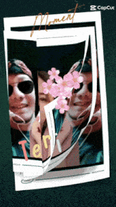 a picture of a man and a woman with the word teri written on it