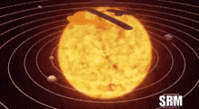 a computer generated image of the sun and planets in the solar system