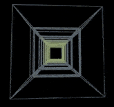 a 3d model of a cube with a black background