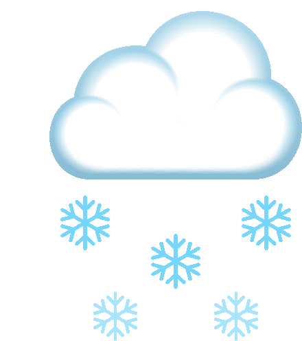 Cloud With Snow Nature Sticker - Cloud With Snow Nature Joypixels Stickers